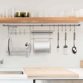 Cook Home 9 - Barra Pendurar Cozinha Aço Cromado - Ela Decora